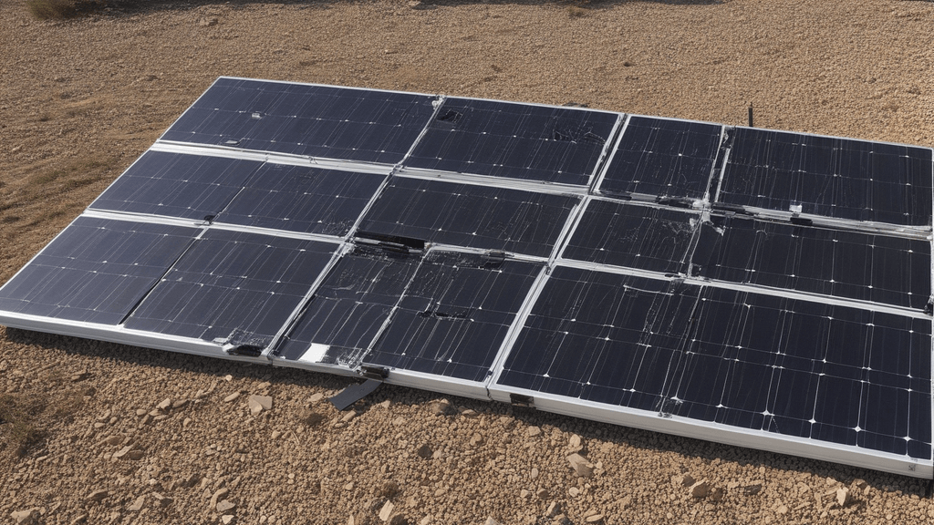 pannello fotovoltaico rotto